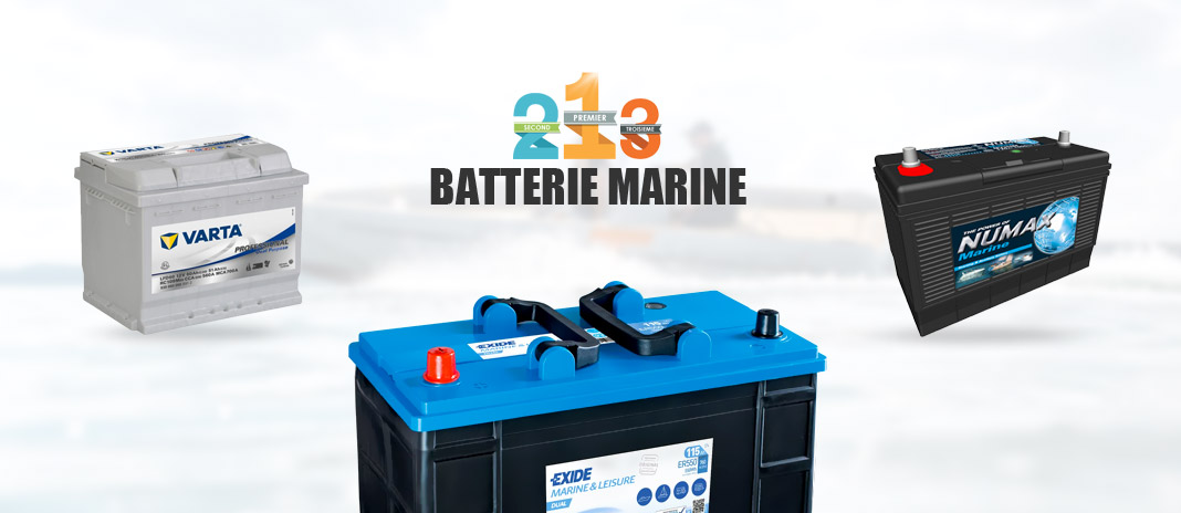 Batterie marine 12V à décharge lente DUAL - ORANGEMARINE 140 Ah